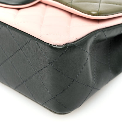 Chanel Lambskin Quilted Tri-Color Mini Rectangular Flap Green Pink 10 of 10