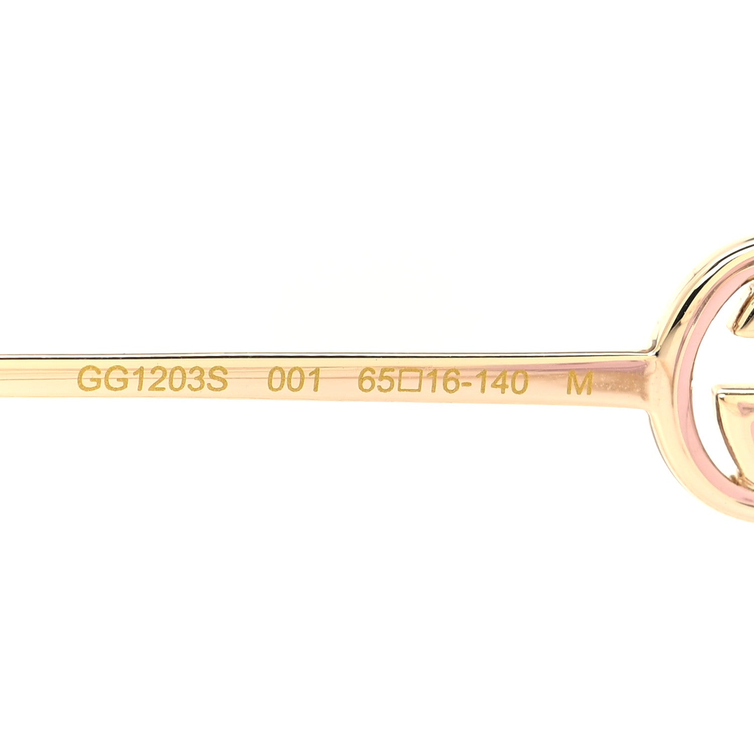 Gucci Metal Round Chain Sunglasses GG1203S Gold Purple 7 of 8