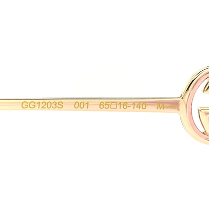 Gucci Metal Round Chain Sunglasses GG1203S Gold Purple 7 of 8