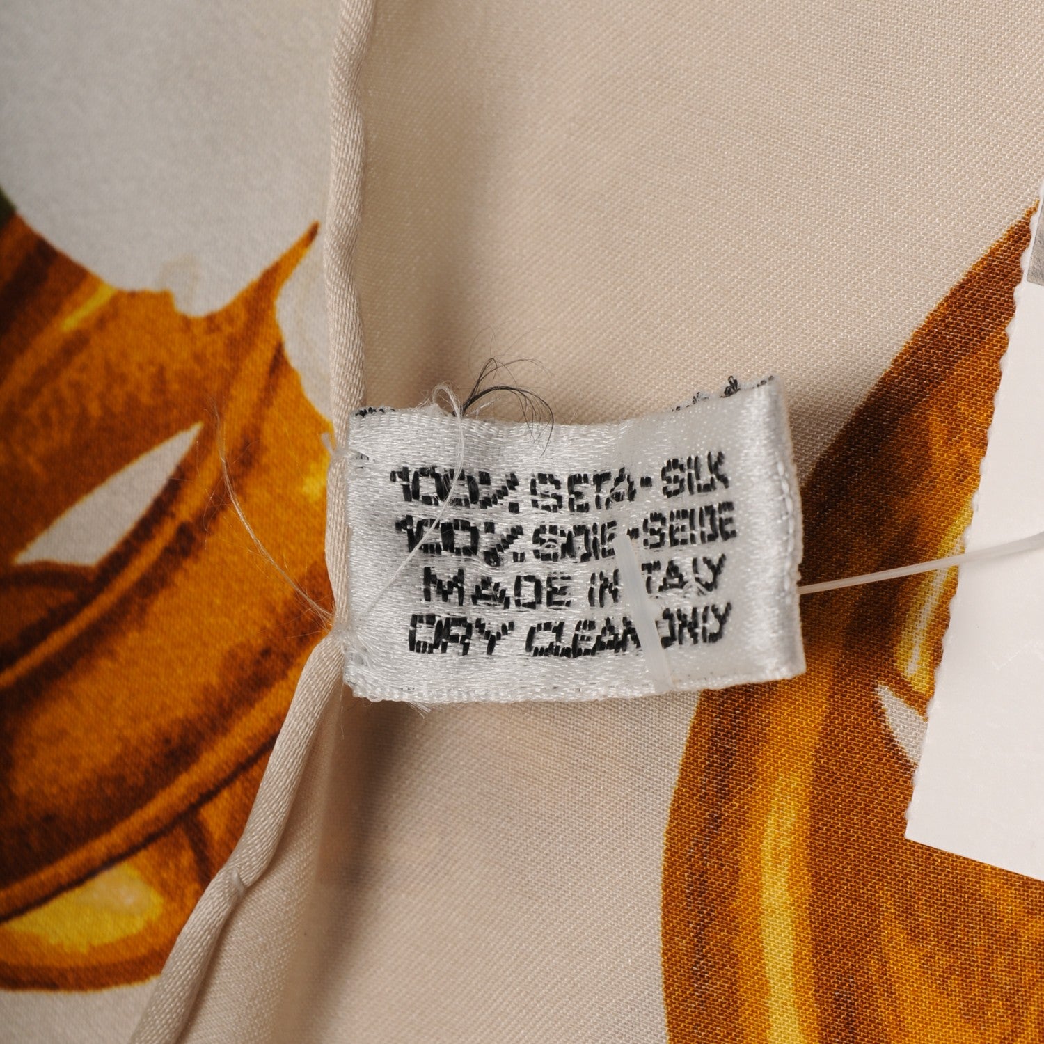 Chanel Silk Camellia Flower Square Scarf Ivory 5 of 5