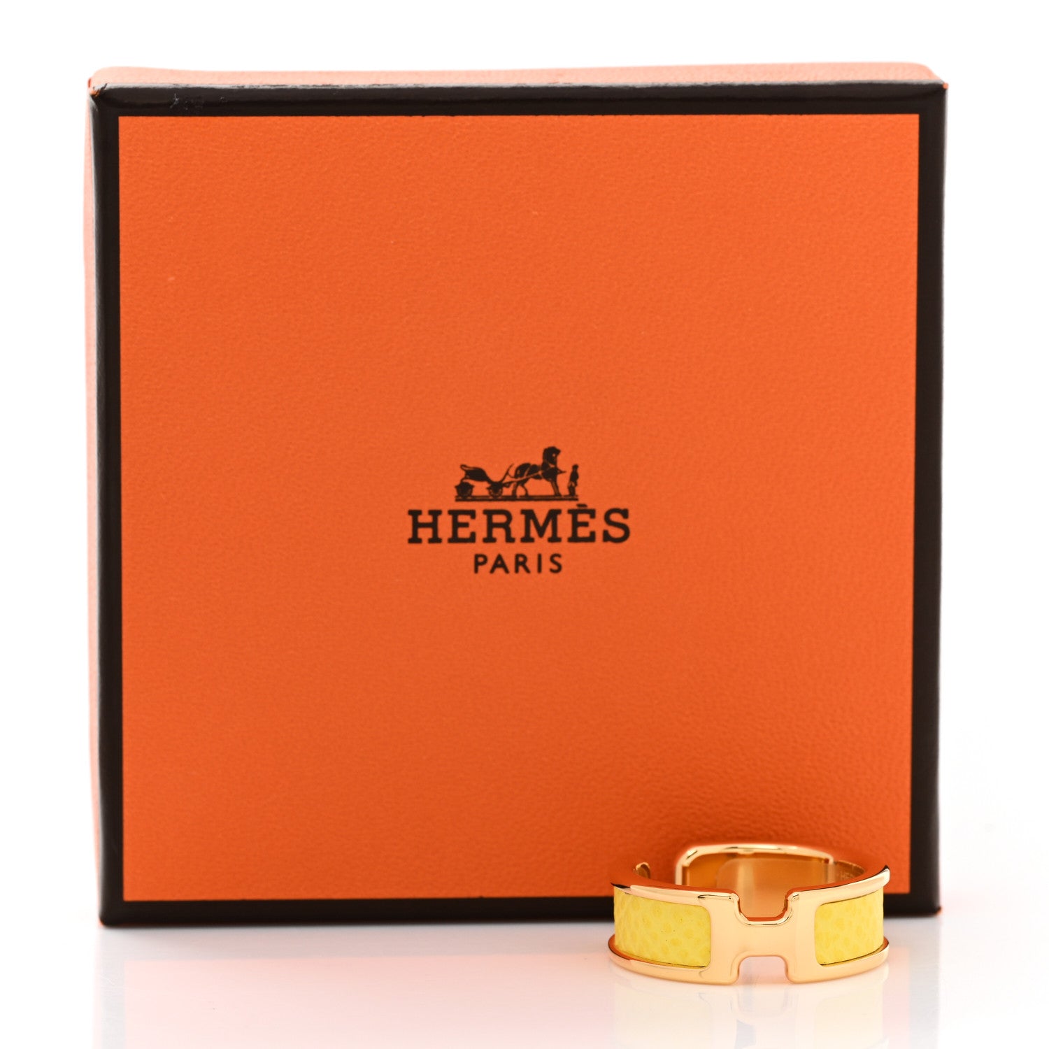 Hermes Box Olympe Ear Cuff Jaune Citron 5 of 5