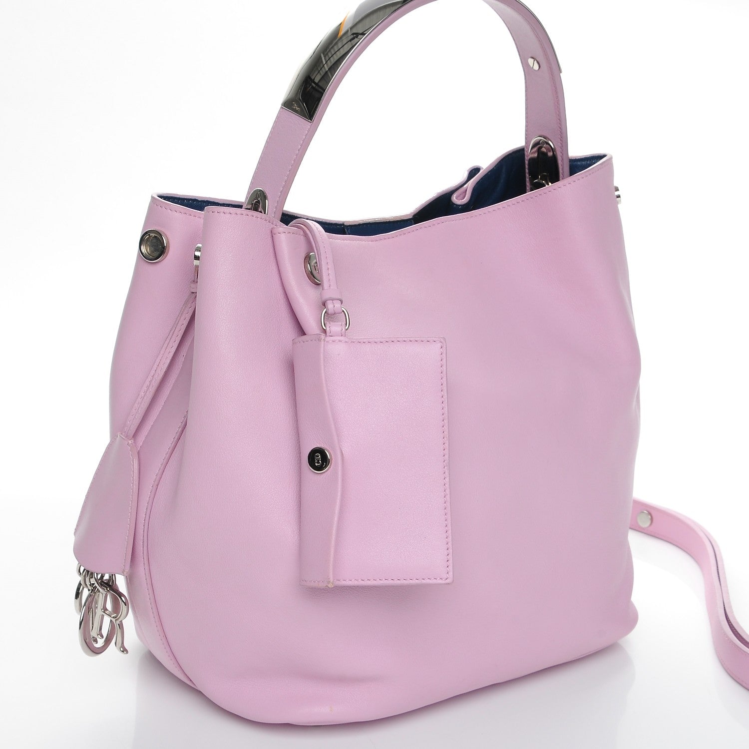 Christian Dior Calfskin Diorific Bucket Bag Pink 13 of 14
