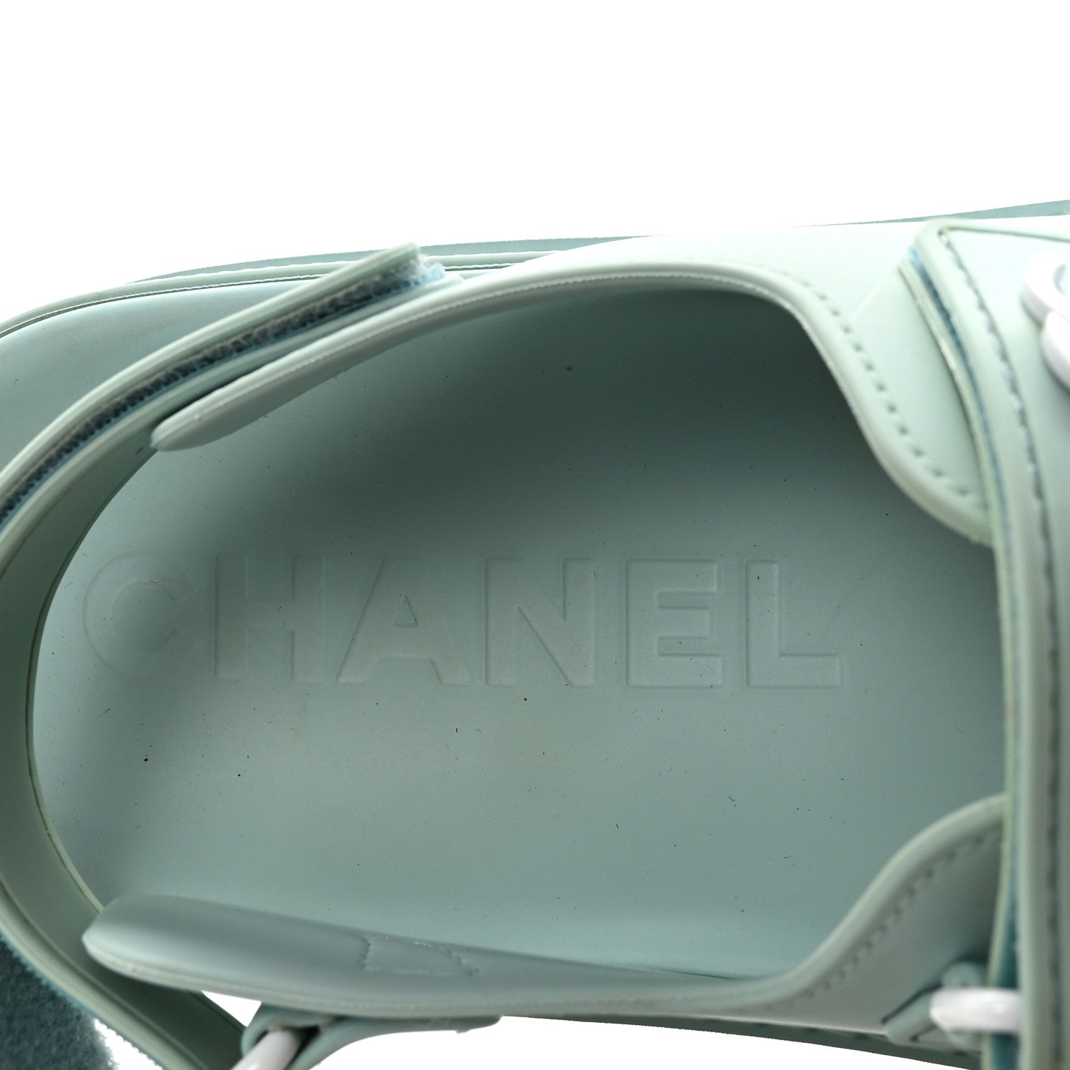 Chanel Rubber CC Dad Sandals 39 Light Blue 8 of 9