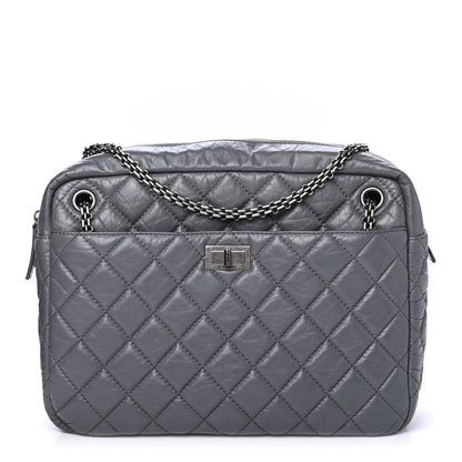 Chanel Aged Calfskin Quilted Large Reissue Camera Case Grey 1 of 4
