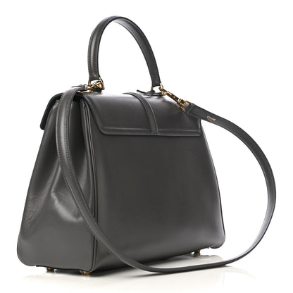 Celine Satinated Calfskin Medium 16 Top Handle Bag Grey 3 of 12