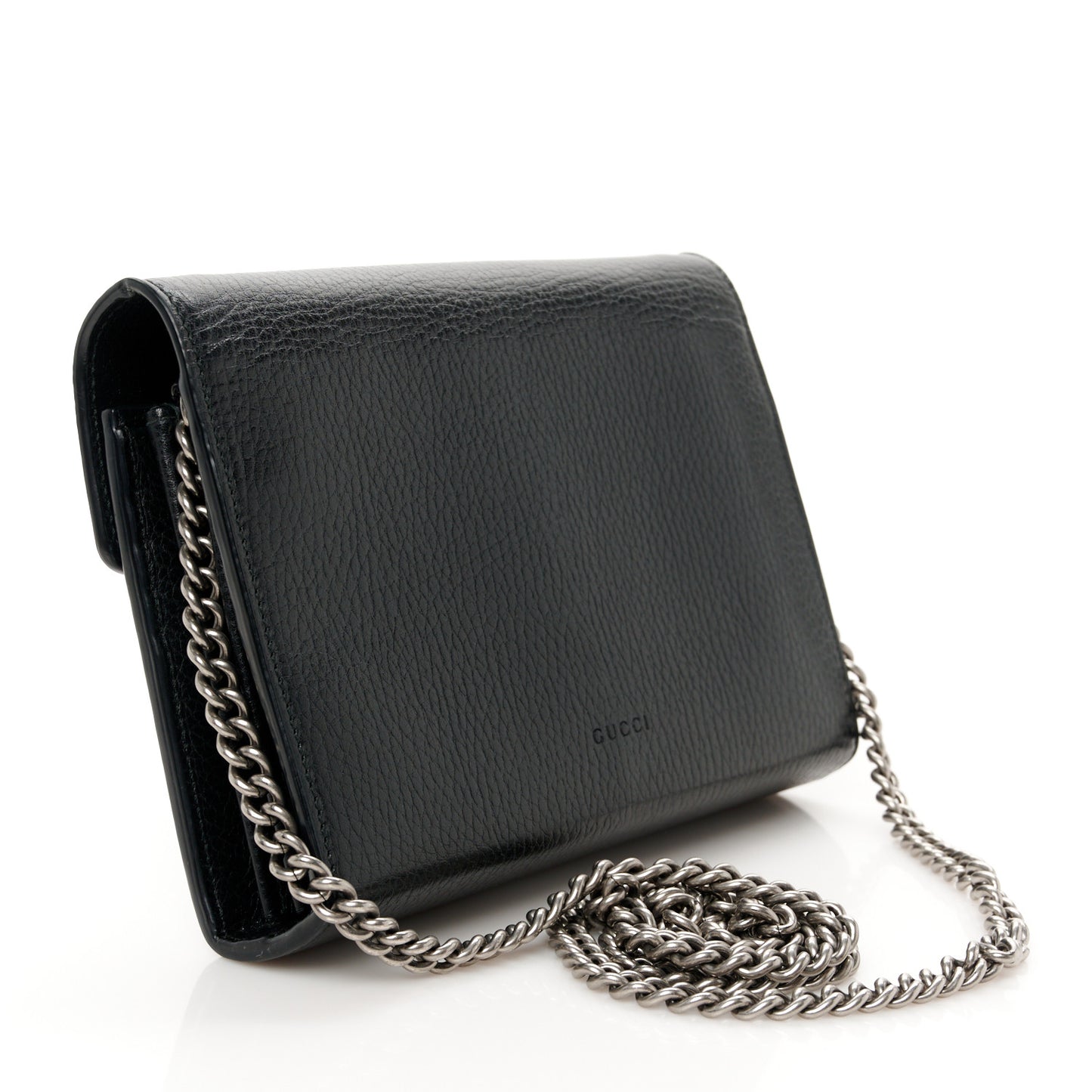 Calfskin Mini Dionysus Chain Wallet Black