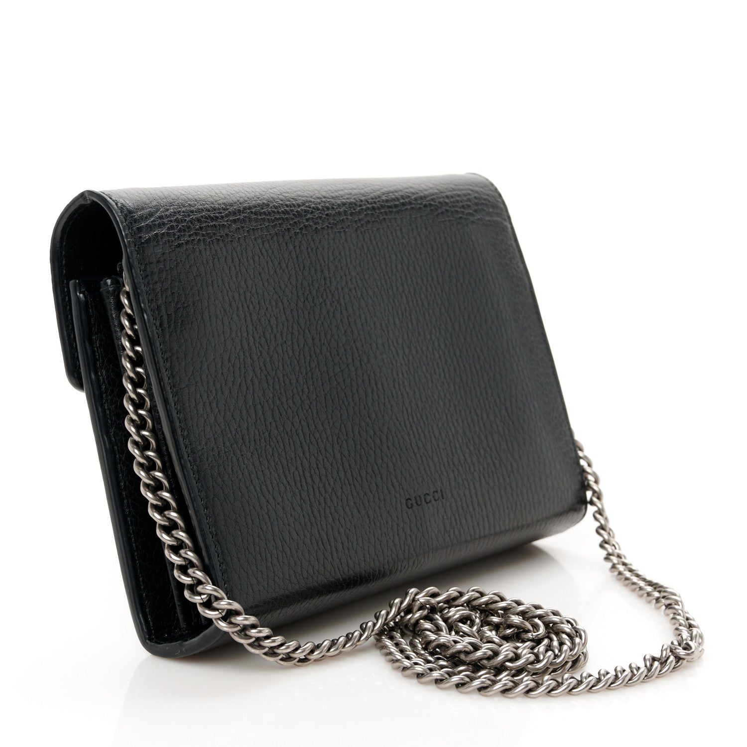 Gucci Calfskin Mini Dionysus Chain Wallet Black 3 of 10