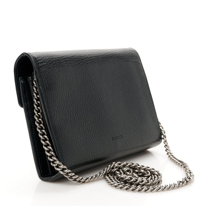 Gucci Calfskin Mini Dionysus Chain Wallet Black 3 of 10