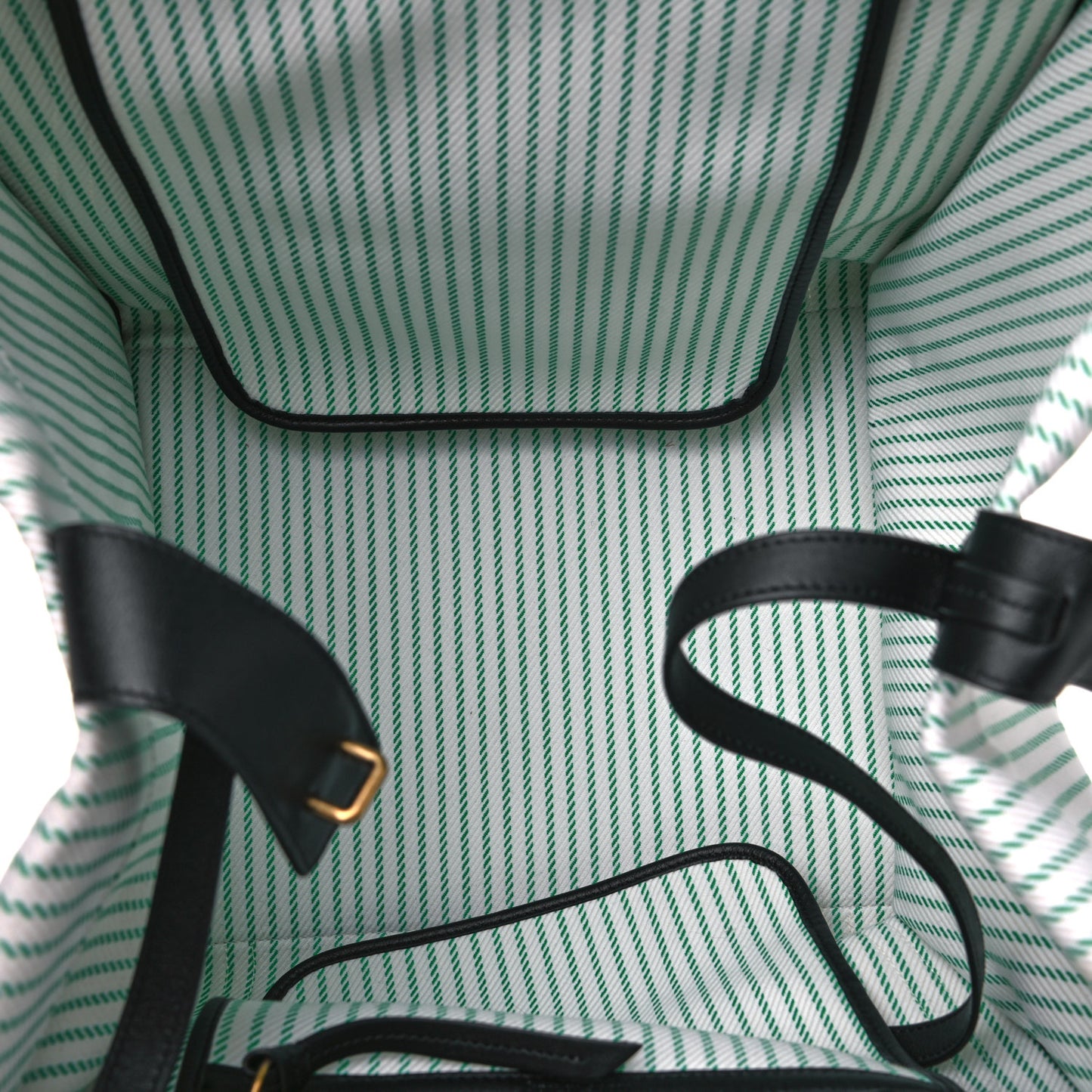 Cotton Canvas Striped Medium Phantom Luggage White Green