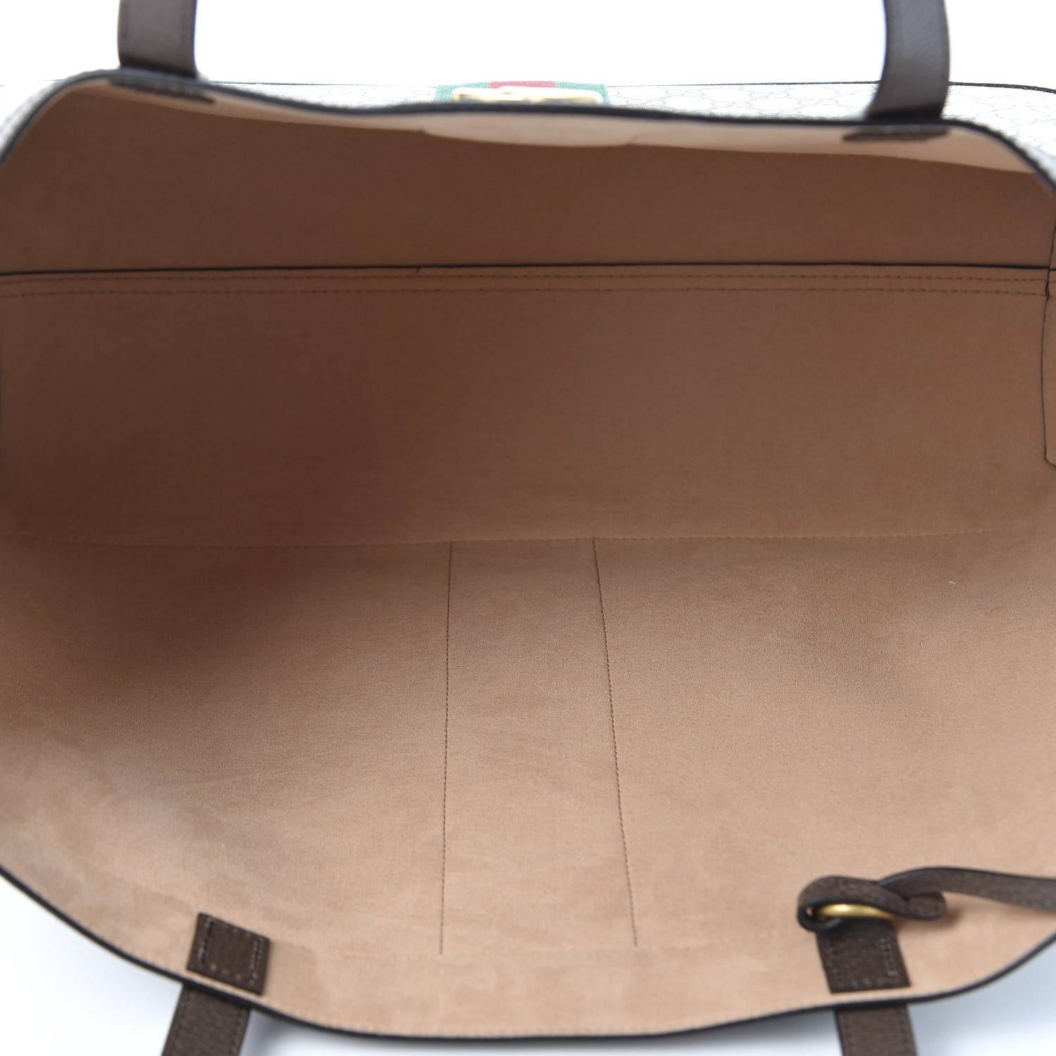 Gucci GG Supreme Monogram Web Large Ophidia Tote Brown 4 of 9