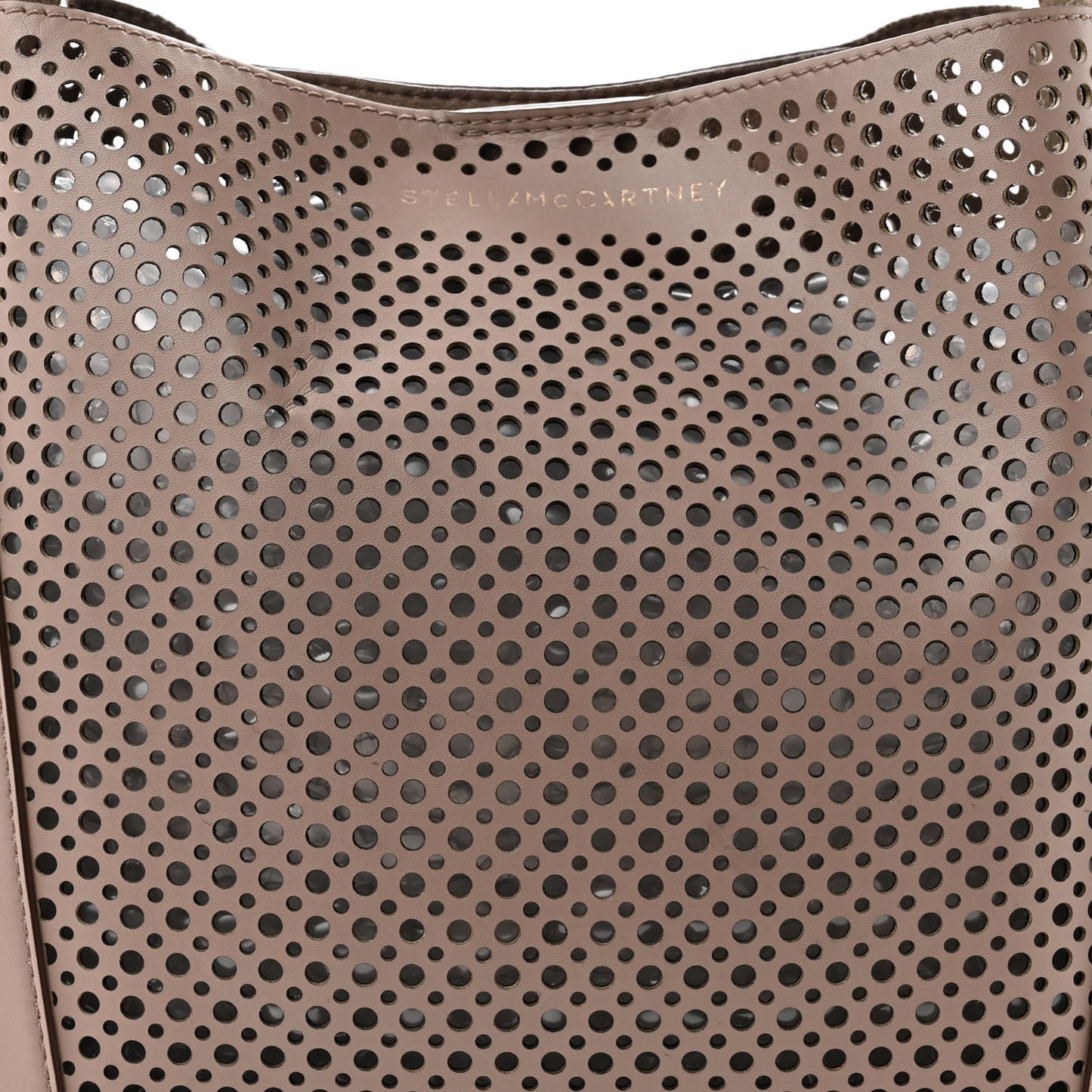 Alter Nappa Perforated Braided Shoulder Bag Brown Dark Beige