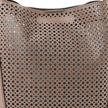 Stella McCartney Alter Nappa Perforated Braided Shoulder Bag Brown Dark Beige 7 of 9