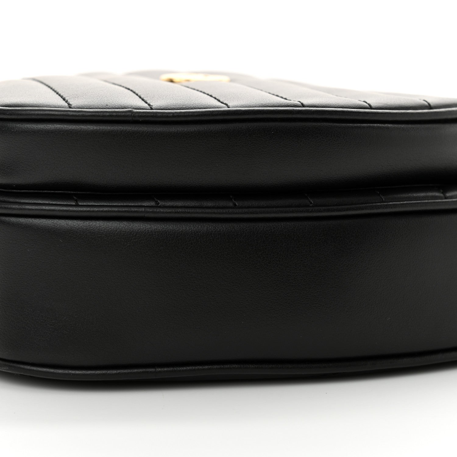 Gucci Calfskin Matelasse Diagonal Mini Interlocking G Heart Shoulder Bag Black 10 of 11