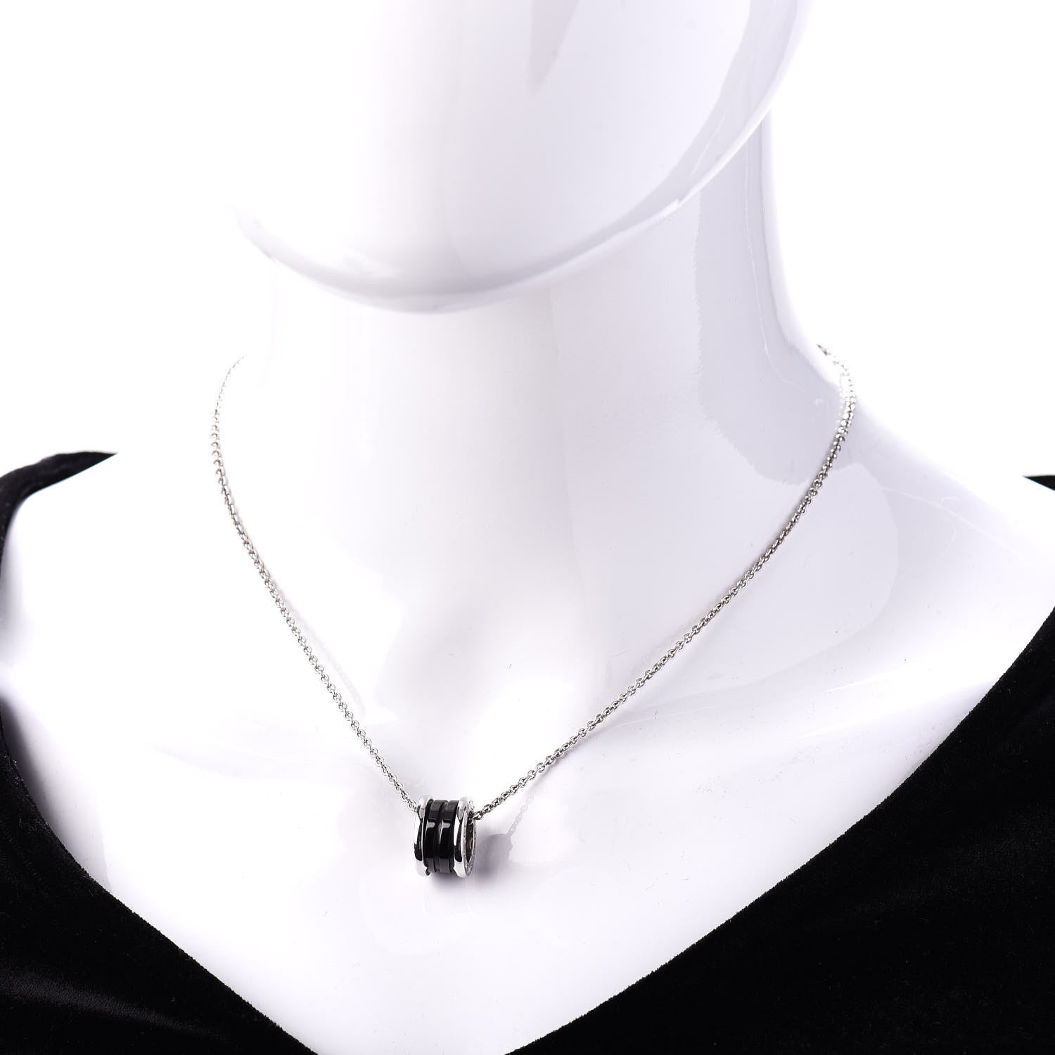 Bulgari Sterling Silver Ceramic Save The Children Pendant Necklace 2 of 4