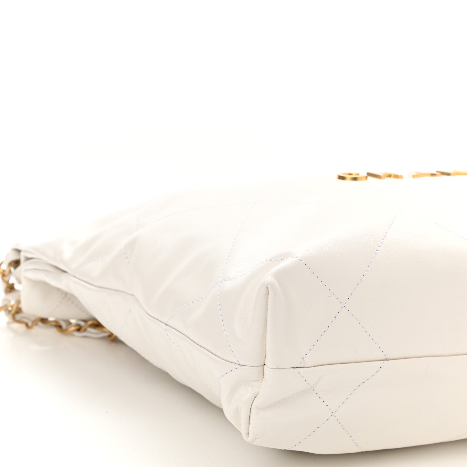 Chanel Shiny Calfskin Quilted Small Chanel 22 White 10 of 11