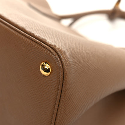 Prada Saffiano Cuir Medium Double Bag Cannella Turchese 13 of 13