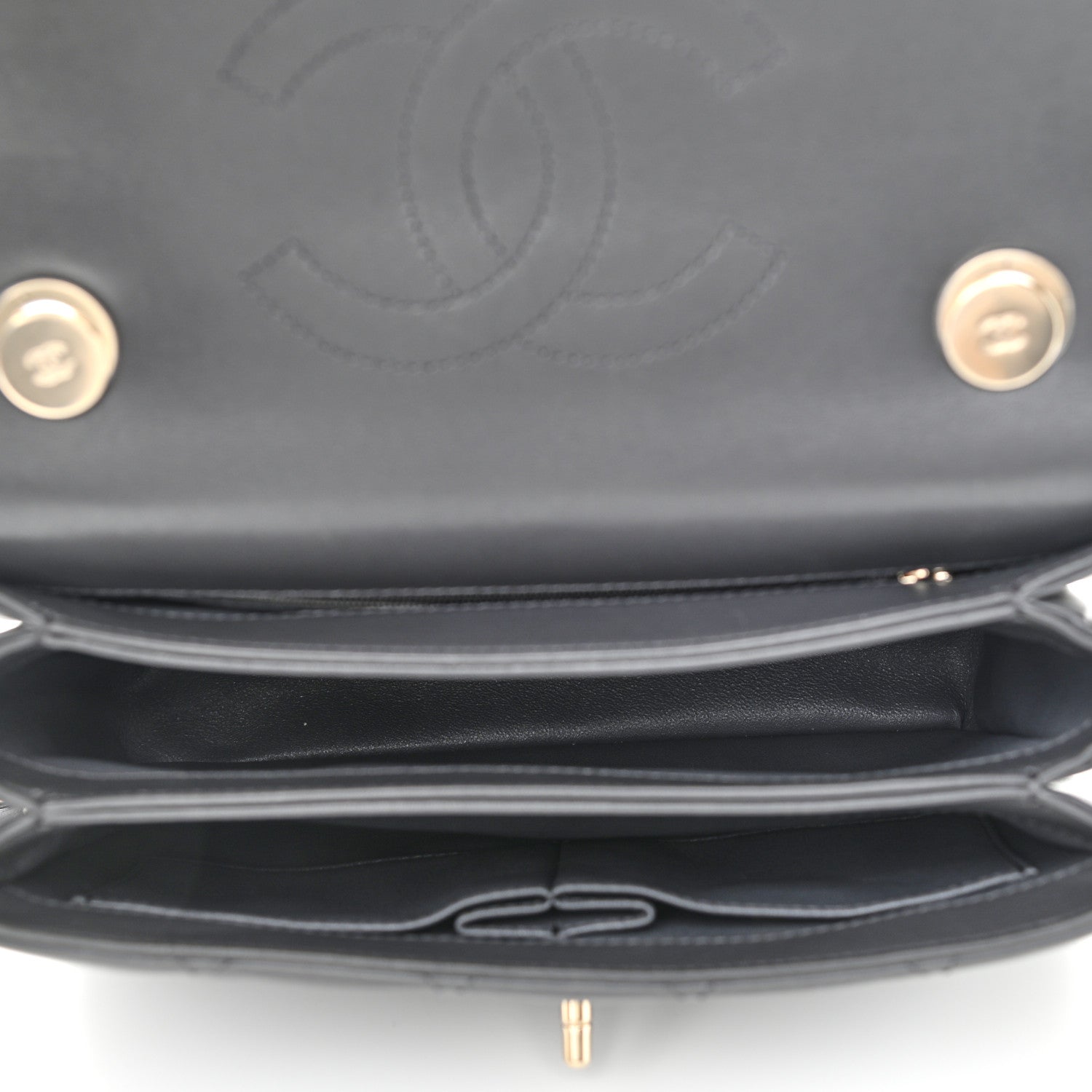 Chanel Lambskin Quilted Small Trendy CC Dual Handle Flap Bag Dark Grey 5 of 11