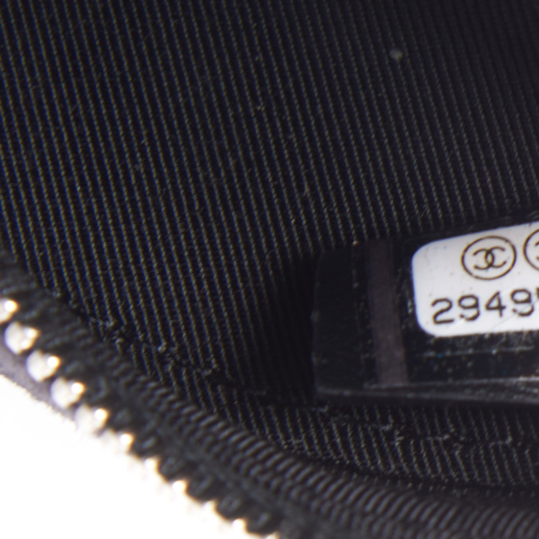 Chanel Suede Quilted Crystal Round Clutch With Logo Chain Black 9 of 9