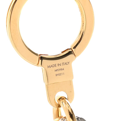 Louis Vuitton Metal LV Edge Chain Bag Charm Silver Gold 4 of 4
