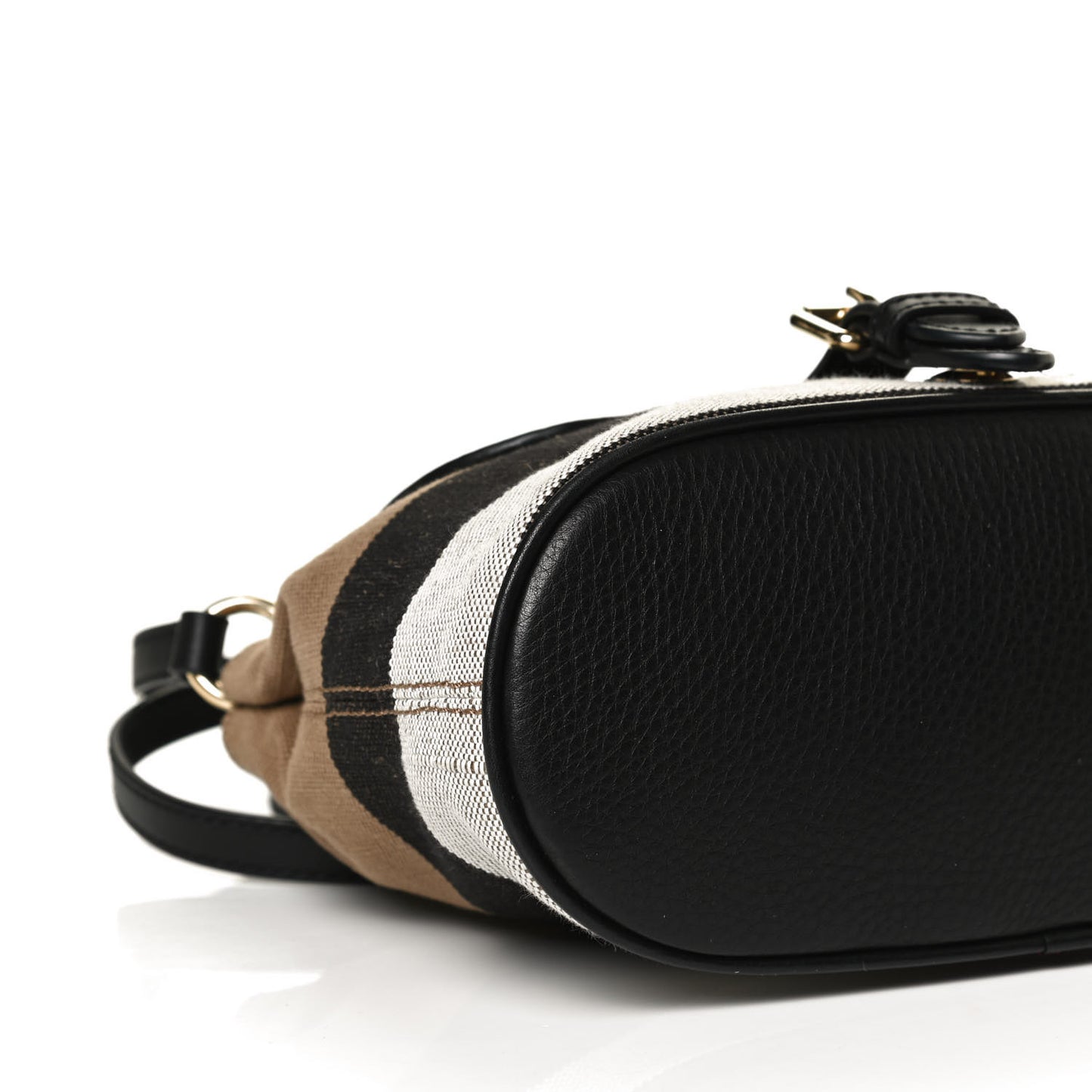 Mega Check Grainy Calfskin Small Gowan Messenger Bag Black