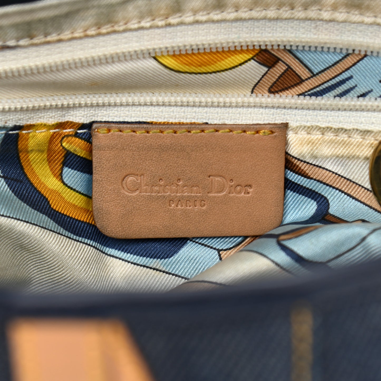 Denim Calfskin Saddle Bag Blue