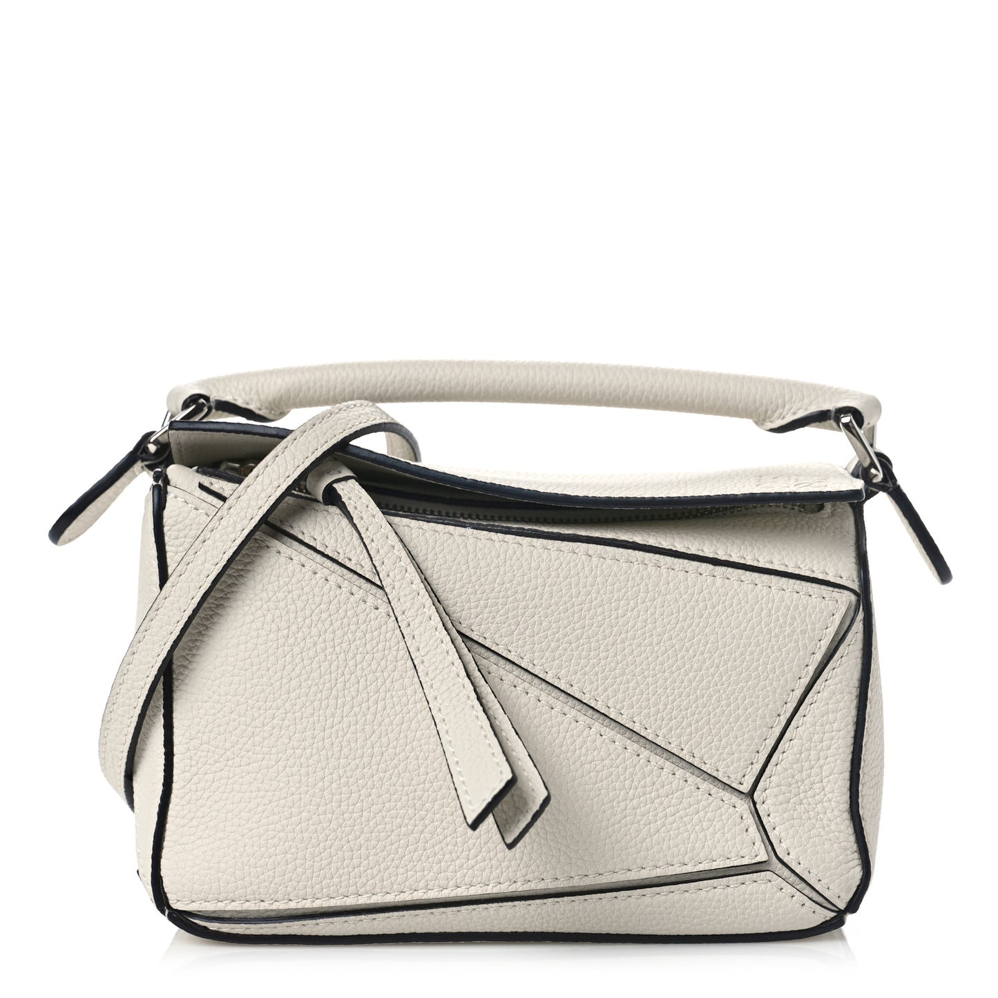 Calfskin Mini Puzzle Bag Soft White