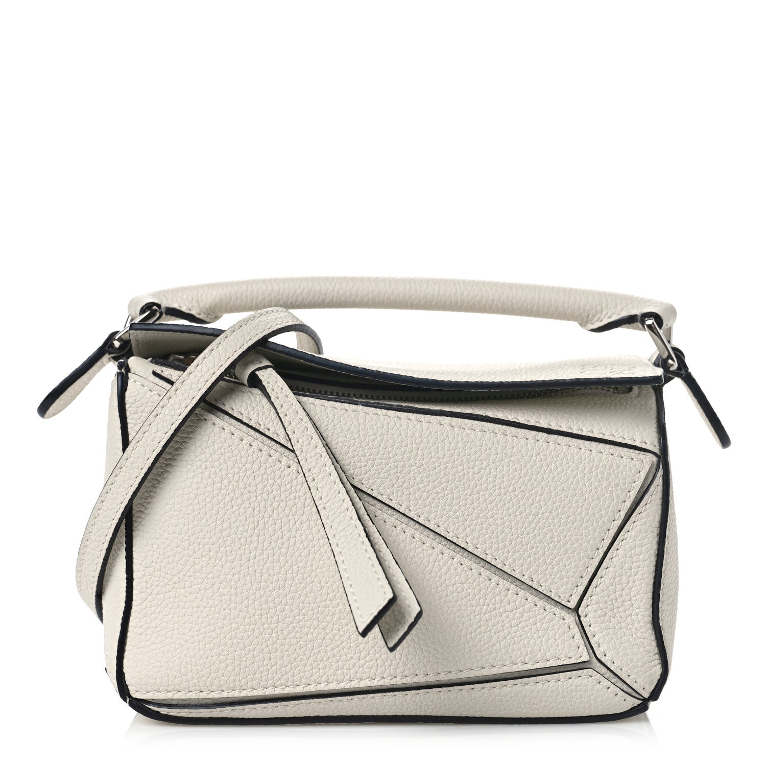 Loewe Calfskin Mini Puzzle Bag Soft White 1 of 8