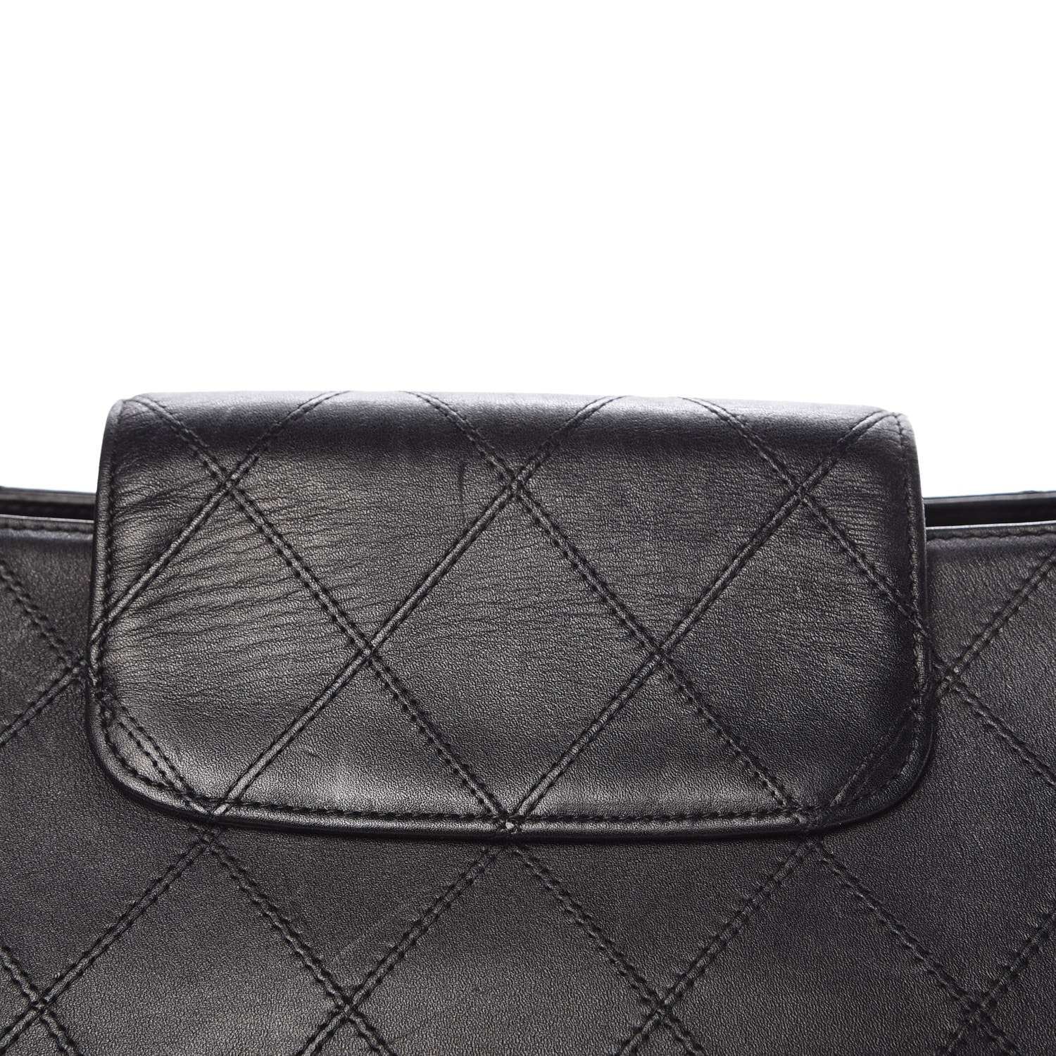 Chanel Calfskin Stitched XL Weekender Black 9 of 20