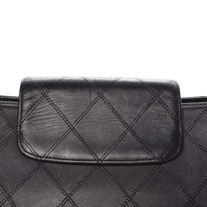Chanel Calfskin Stitched XL Weekender Black 9 of 20