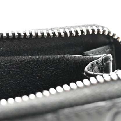 Gucci Guccissima Zip Around Card Case Black 8 of 10