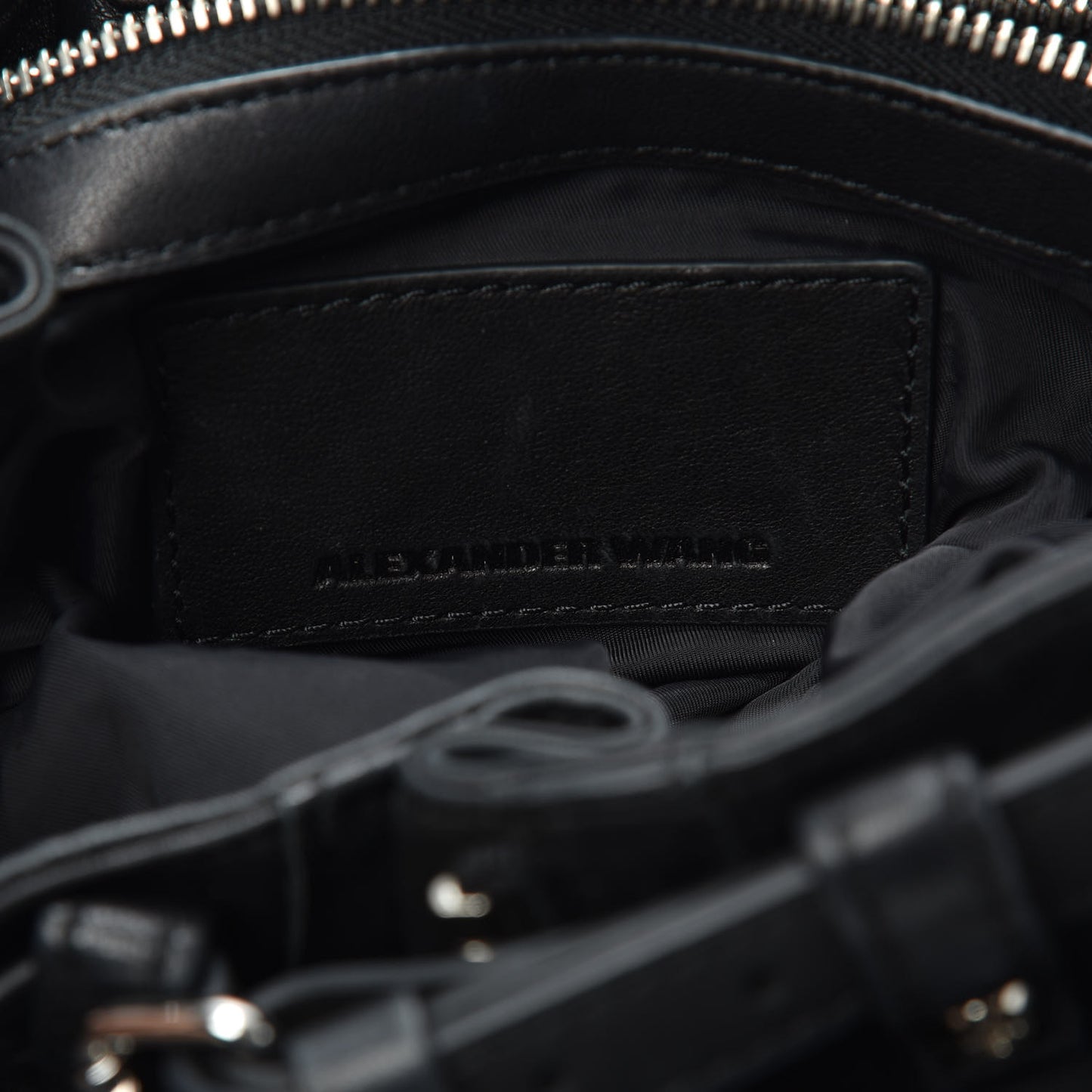 Lambskin Marti Backpack Bag Washed Black Rhodium Hardware