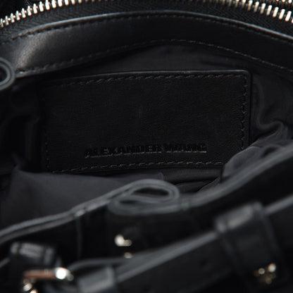 Alexander Wang Lambskin Marti Backpack Bag Washed Black Rhodium Hardware 6 of 9