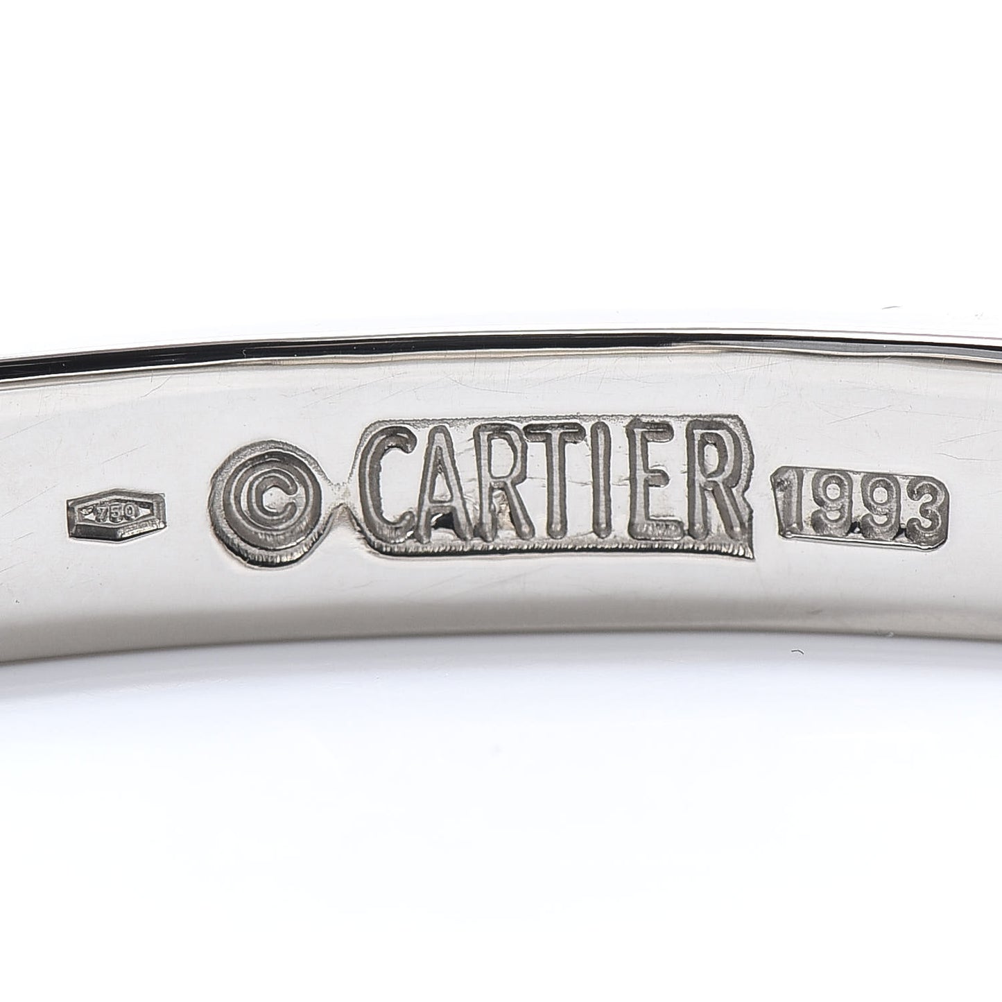 18K White Gold LOVE Bracelet 17