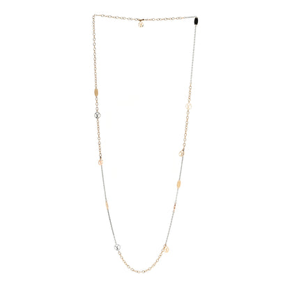 Louis Vuitton Logomania Sautoir Necklace Silver Gold 3 of 6