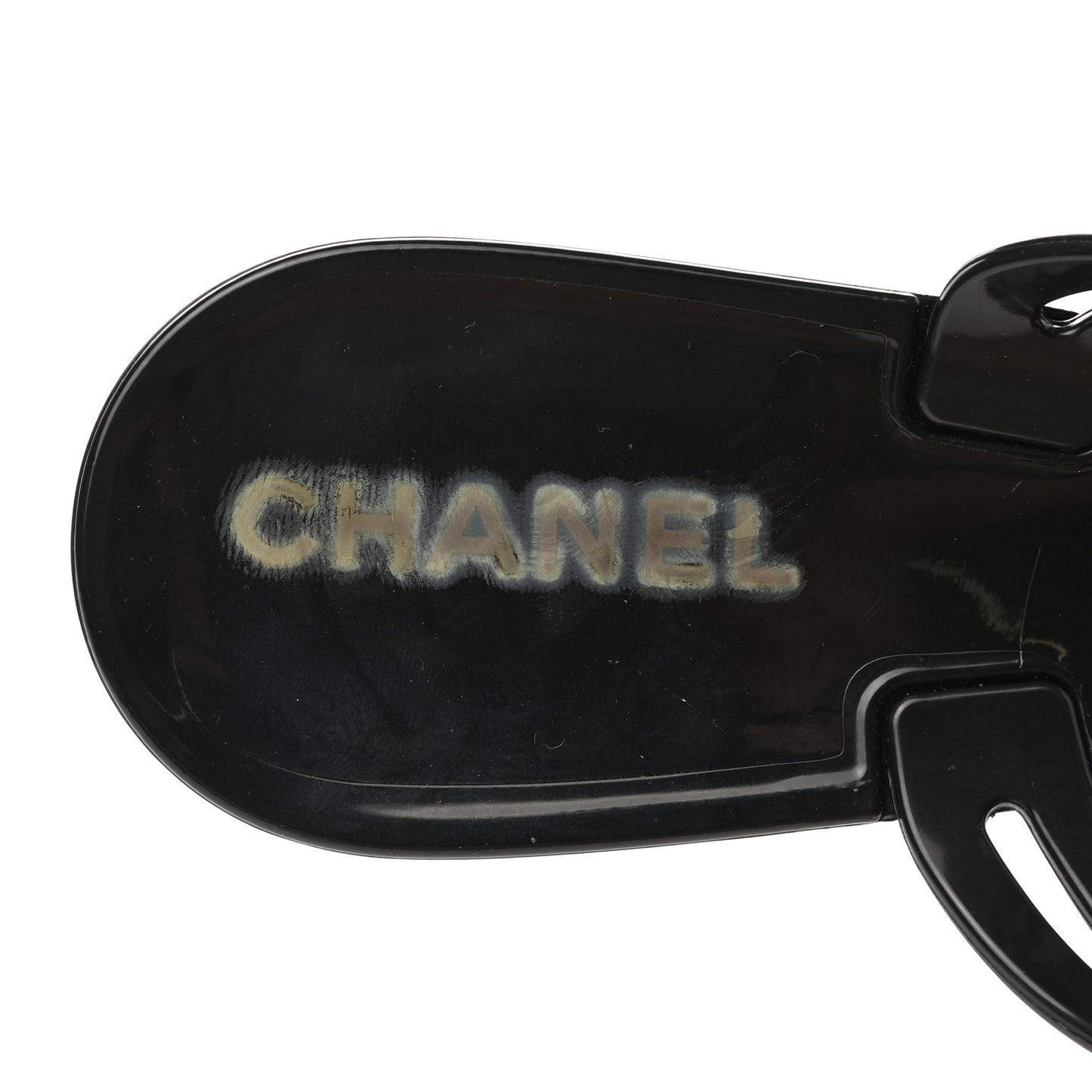 Jelly Camellia Thong Sandals 37 Black Ivory