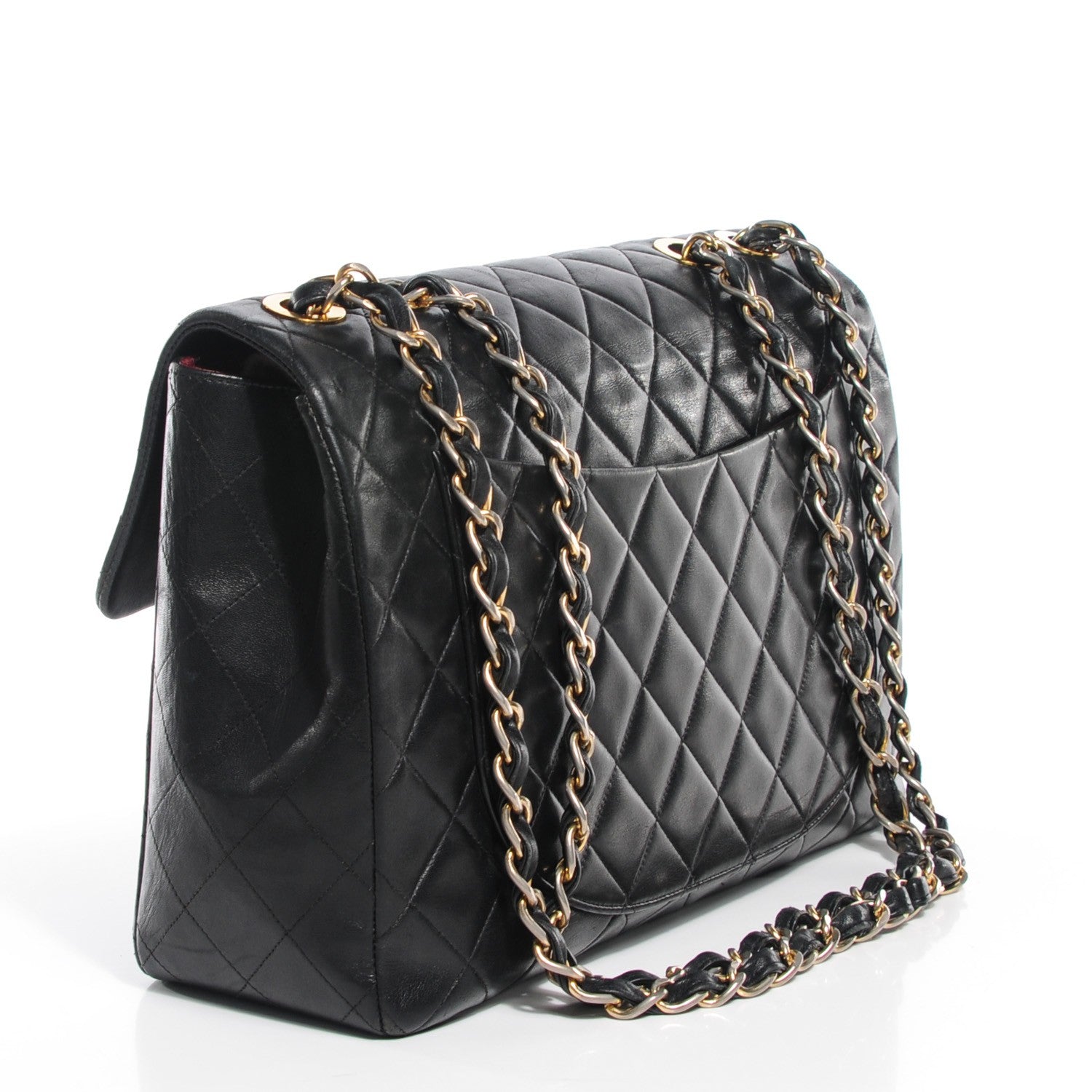Chanel Lambskin Quilted XL Jumbo Flap Black 4 of 10