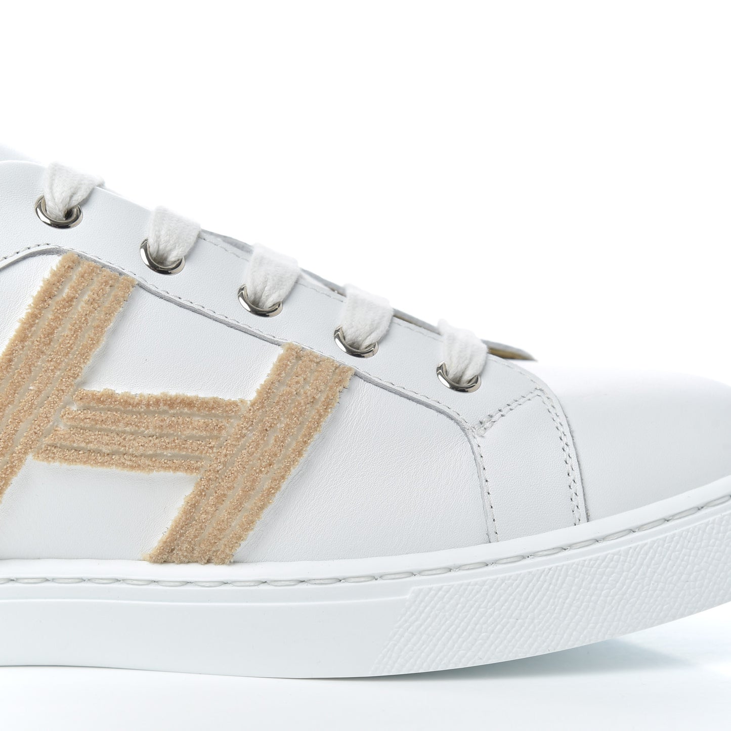 Calfskin Woolskin Womens Advantage Sneakers 38.5 White