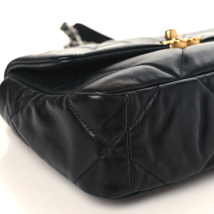 Chanel Shiny Goatskin Quilted Medium Chanel 19 Flap Black 8 of 9