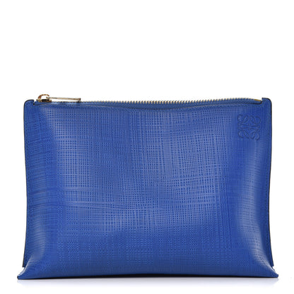 Loewe Textured Calfskin Cosmetic Pouch Electric Blue 1 of 8
