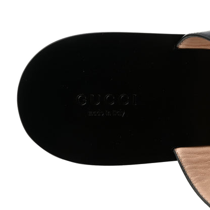 Gucci Calfskin GG Marmont Thong Sandals 40.5 Black 6 of 8