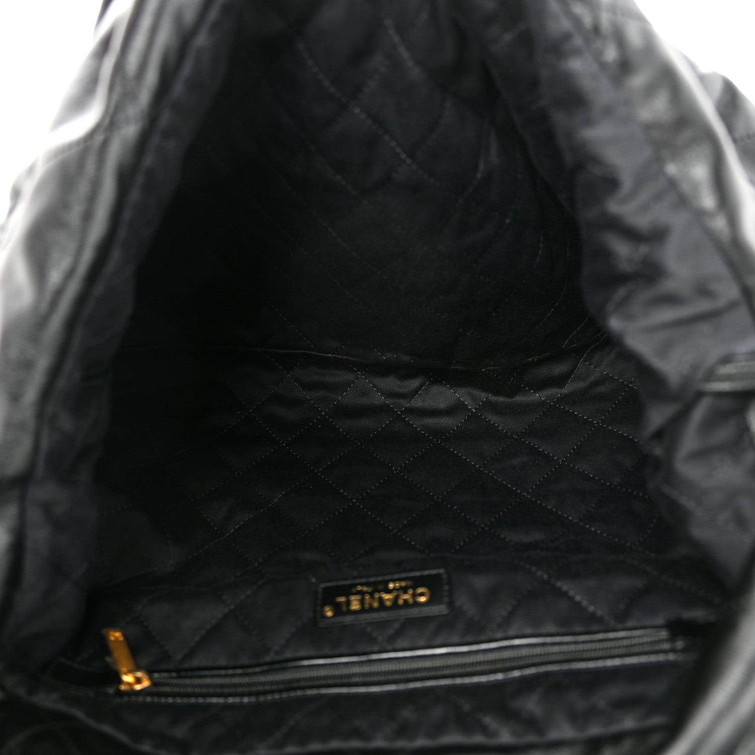 Chanel Shiny Calfskin Quilted Chanel 22 Black 6 of 11