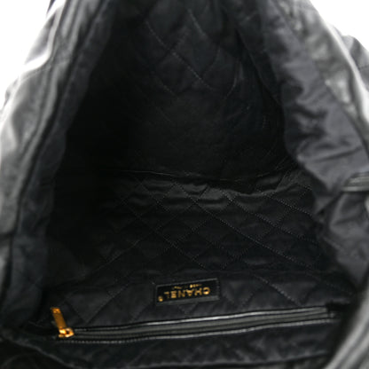 Chanel Shiny Calfskin Quilted Chanel 22 Black 6 of 11