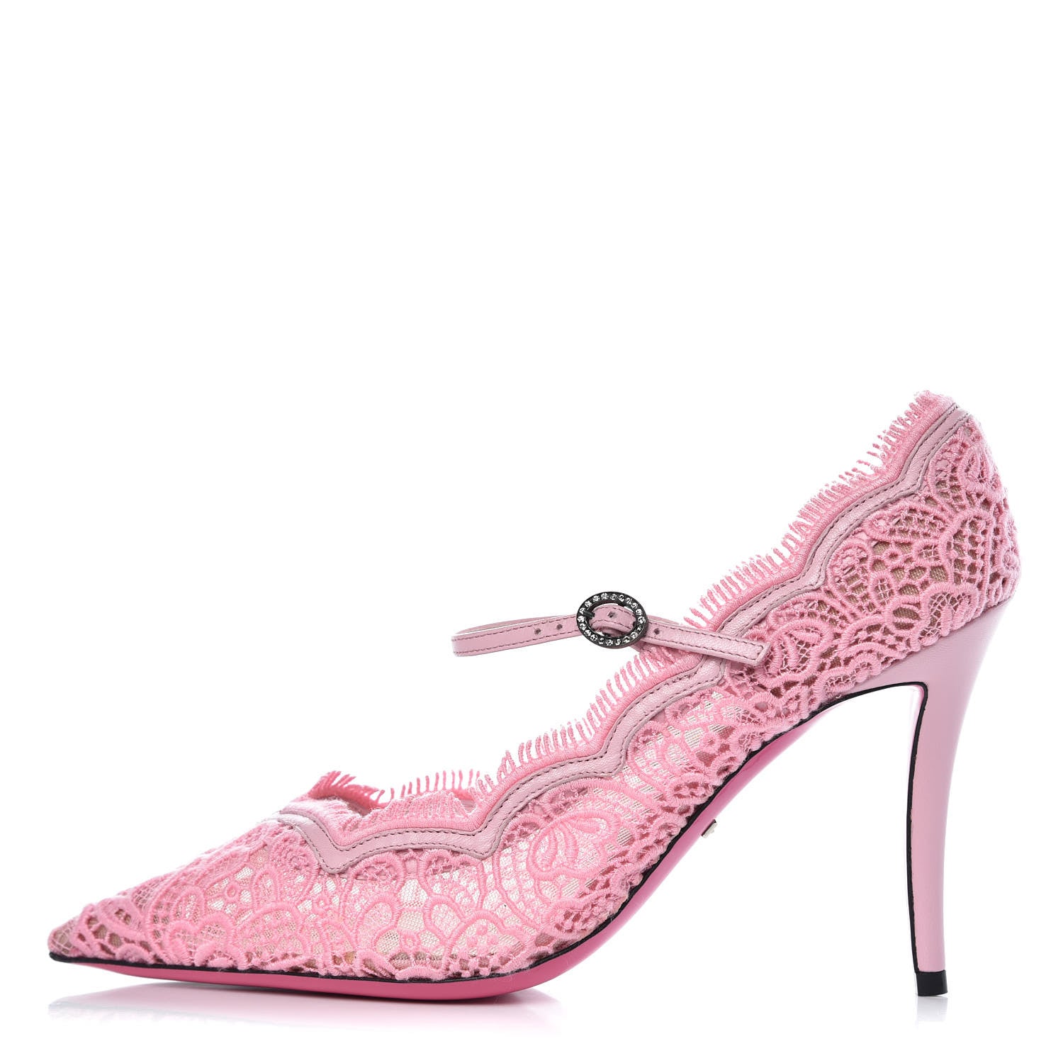 Gucci Lace Pizzo Venice Pumps 39 Sugar Pink 1 of 8