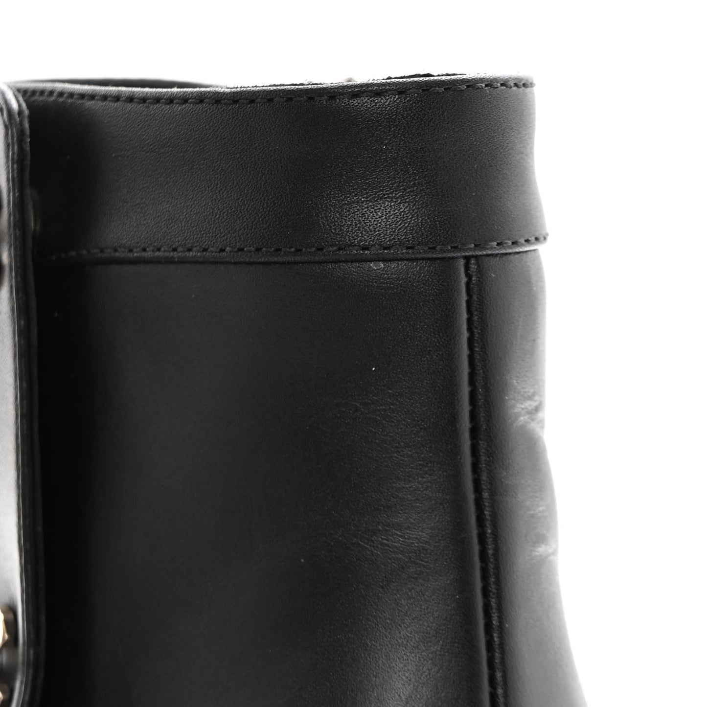 Calfskin CC Turnlock Ankle Boots 38 Black