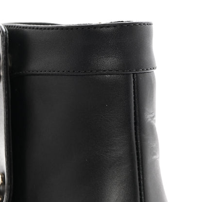 Chanel Calfskin CC Turnlock Ankle Boots 38 Black 9 of 12