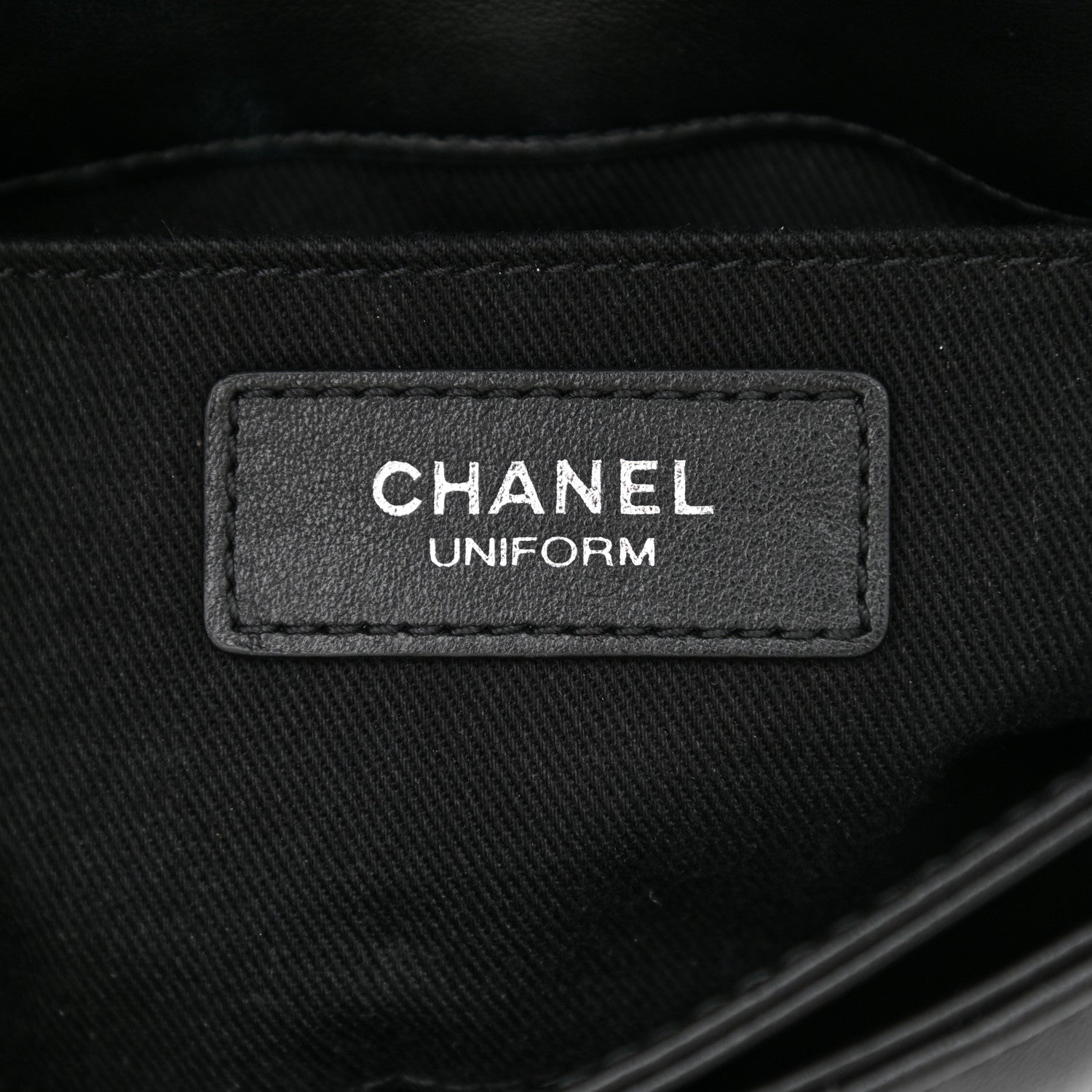 Chanel Calfskin Quilted CC Uniform Flap Belt Bag Black 6 of 12