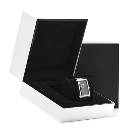Chanel Stainless Steel Calfskin 29mm Boy-Friend Tweed Manual Winding Watch Black 5 of 5