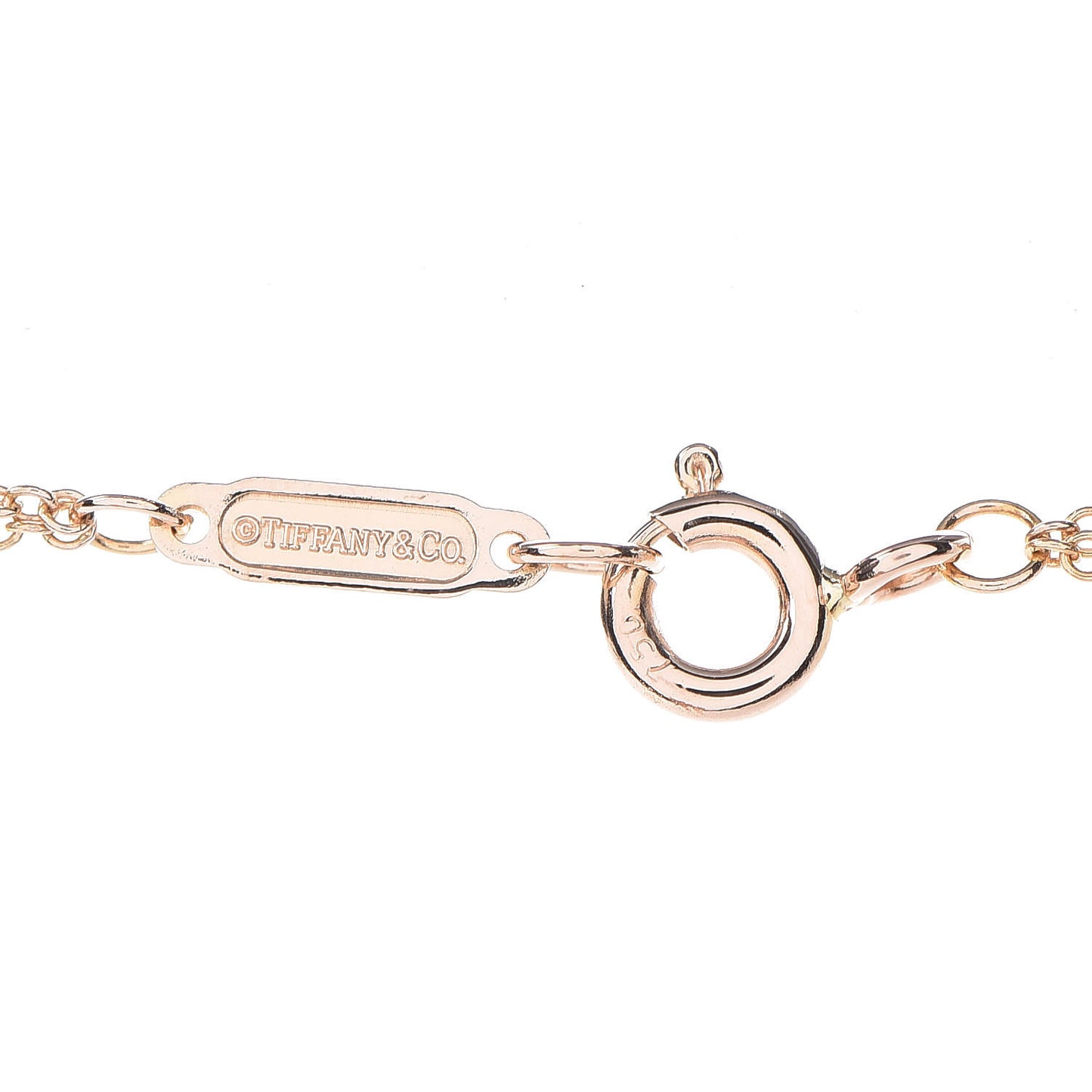 18K Rose Gold Infinity Double Chain Pendant Necklace