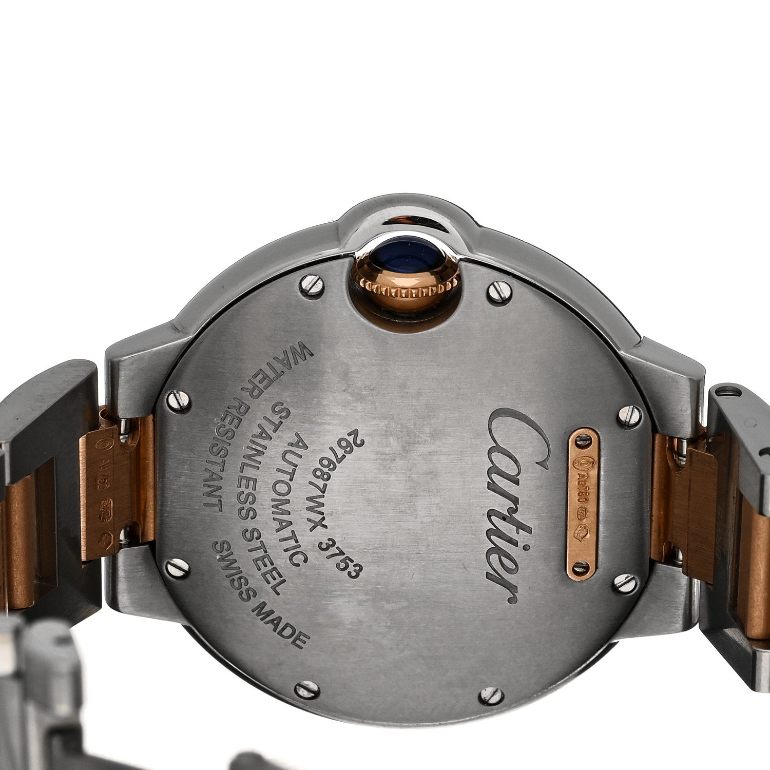 Cartier Stainless Steel 18K Pink Gold Diamond Bezel 33mm Ballon Bleu De Cartier Automatic Watch 4 of 4