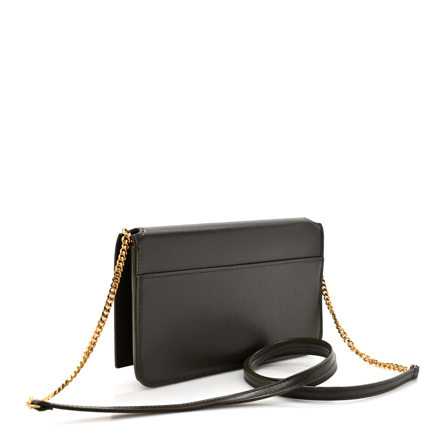 Saint Laurent Smooth Calfskin Monogram Phone Holder Crossbody Light Musk 3 of 11